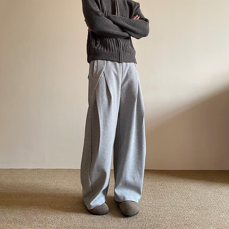 2025秋☆ユニセックス☆パンツ プリーツ入り ワイドロングパンツ | 17kg | 詳細画像11 