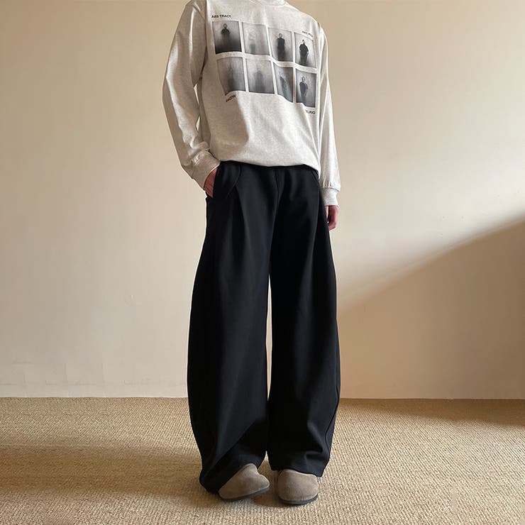 2025秋☆ユニセックス☆パンツ プリーツ入り ワイドロングパンツ | 17kg | 詳細画像16 