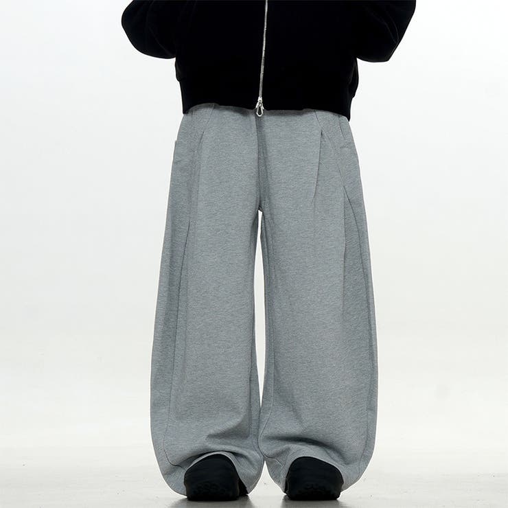 2025秋☆ユニセックス☆パンツ プリーツ入り ワイドロングパンツ | 17kg | 詳細画像2 