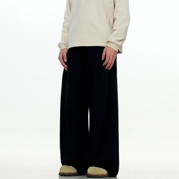 2025秋☆ユニセックス☆パンツ プリーツ入り ワイドロングパンツ | 17kg | 詳細画像31 