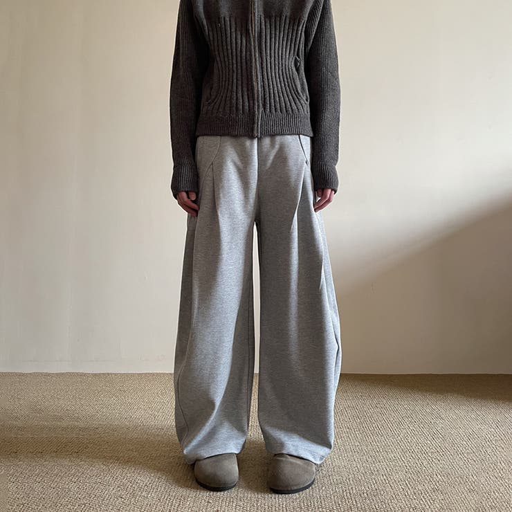 2025秋☆ユニセックス☆パンツ プリーツ入り ワイドロングパンツ | 17kg | 詳細画像7 