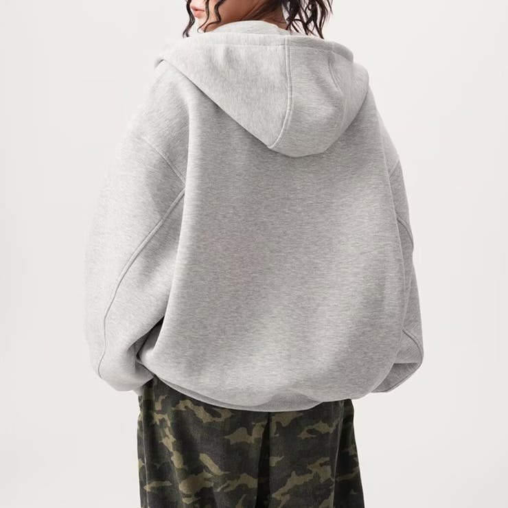 ユニセックス☆オーバーサイズエアレイヤーカーディガンパーカー | 17kg | 詳細画像6 