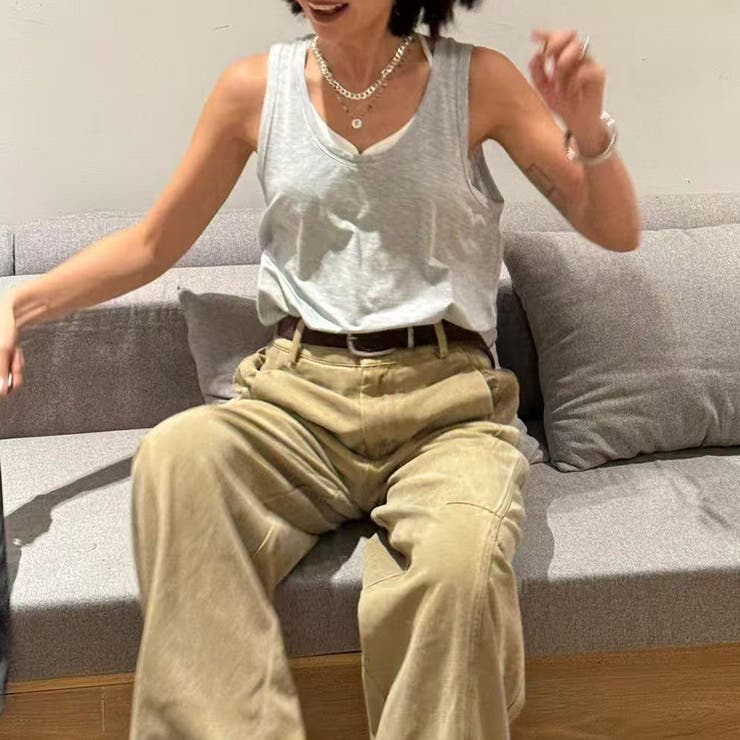 2025秋☆ゆるカワコーデ☆カーキカーブデニムパンツ | 17kg | 詳細画像7 