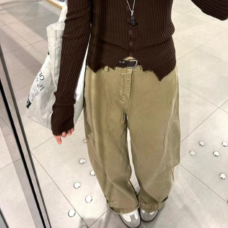 2025秋☆ゆるカワコーデ☆カーキカーブデニムパンツ | 17kg | 詳細画像13 