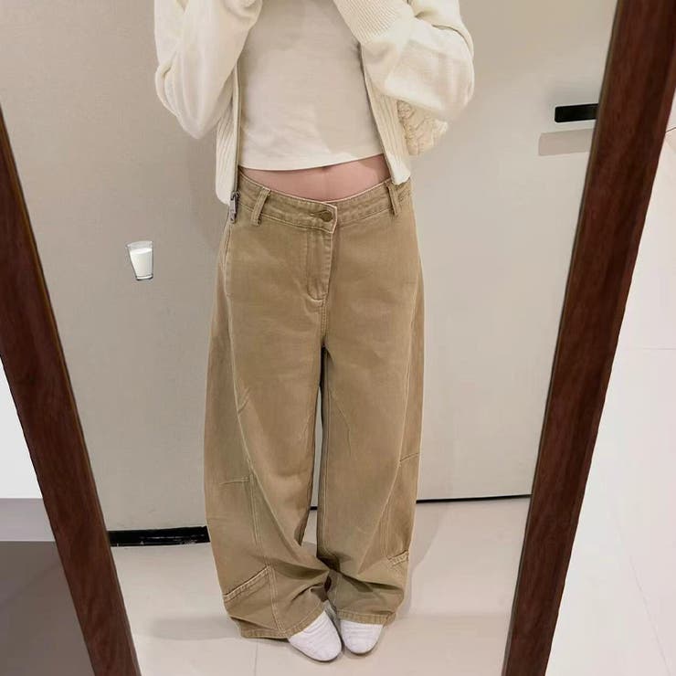 2025秋☆ゆるカワコーデ☆カーキカーブデニムパンツ | 17kg | 詳細画像17 