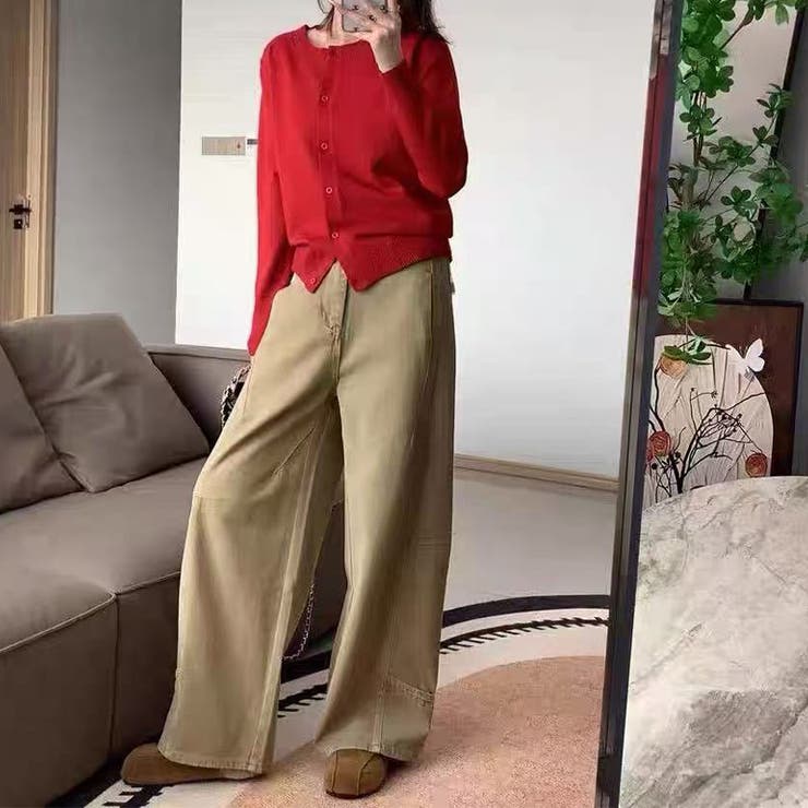 2025秋☆ゆるカワコーデ☆カーキカーブデニムパンツ | 17kg | 詳細画像26 