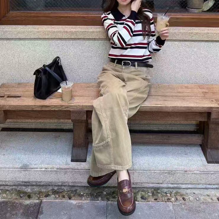 2025秋☆ゆるカワコーデ☆カーキカーブデニムパンツ | 17kg | 詳細画像27 