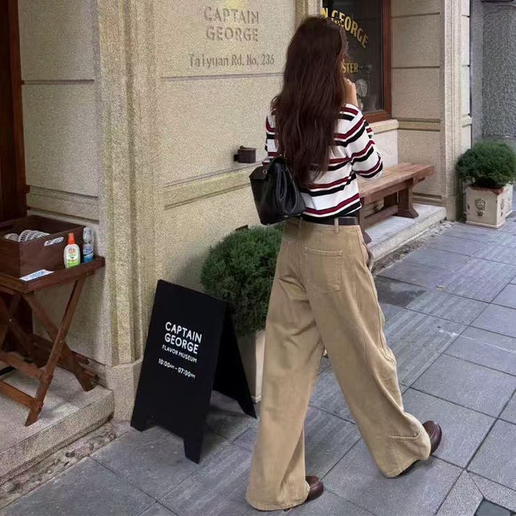 2025秋☆ゆるカワコーデ☆カーキカーブデニムパンツ | 17kg | 詳細画像31 