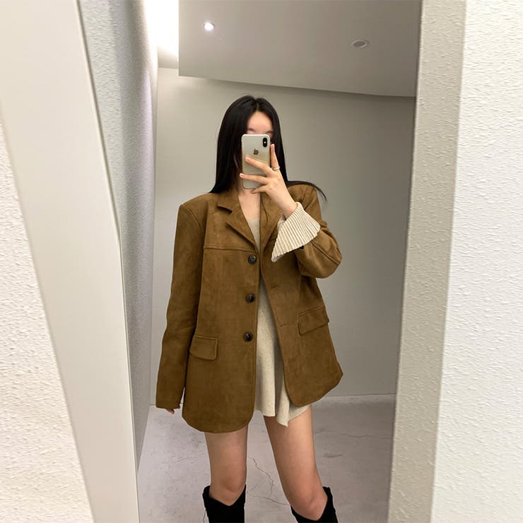 ゆるカワコーデ☆レトロスエードジャケットブラウン | 17kg | 詳細画像5 