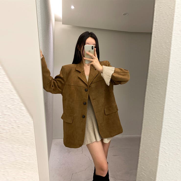 ゆるカワコーデ☆レトロスエードジャケットブラウン | 17kg | 詳細画像7 