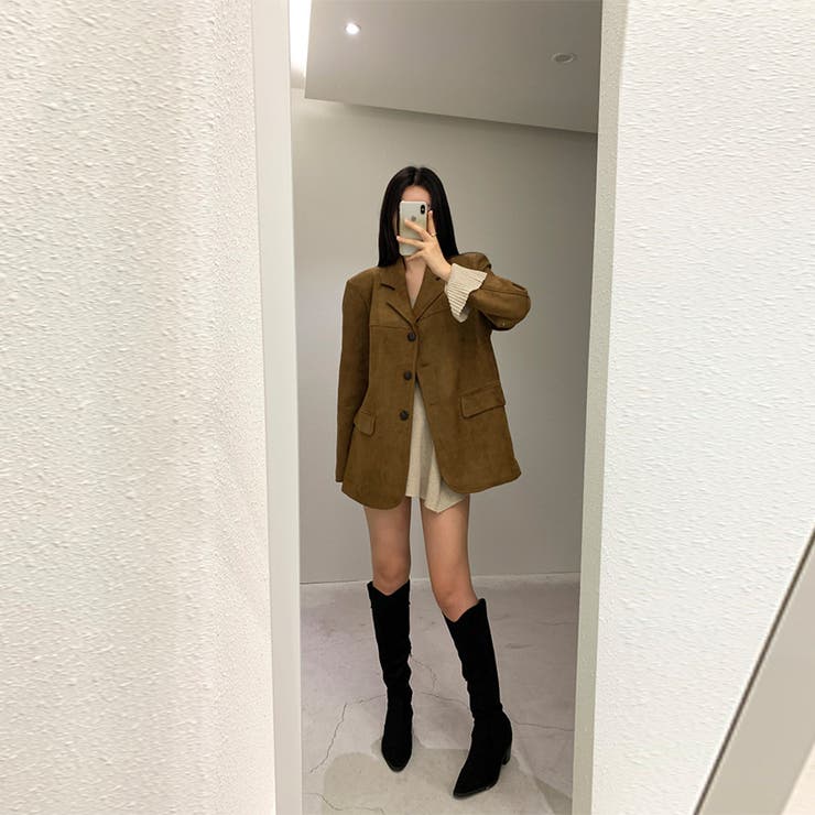 ゆるカワコーデ☆レトロスエードジャケットブラウン | 17kg | 詳細画像8 