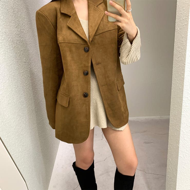 ゆるカワコーデ☆レトロスエードジャケットブラウン | 17kg | 詳細画像10 