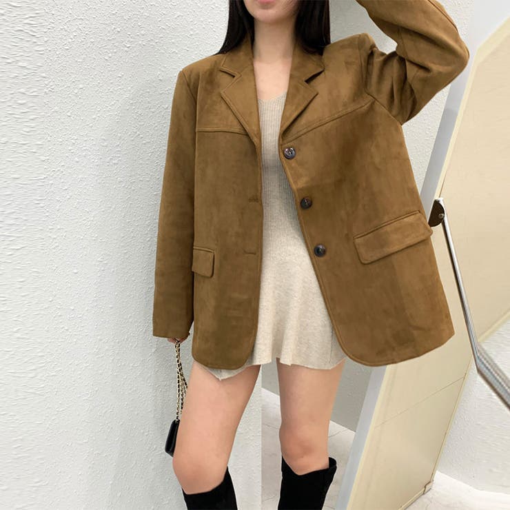 ゆるカワコーデ☆レトロスエードジャケットブラウン | 17kg | 詳細画像14 