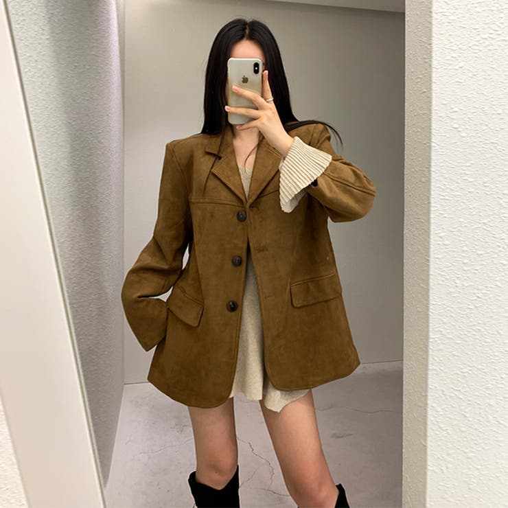 ゆるカワコーデ☆レトロスエードジャケットブラウン | 17kg | 詳細画像3 