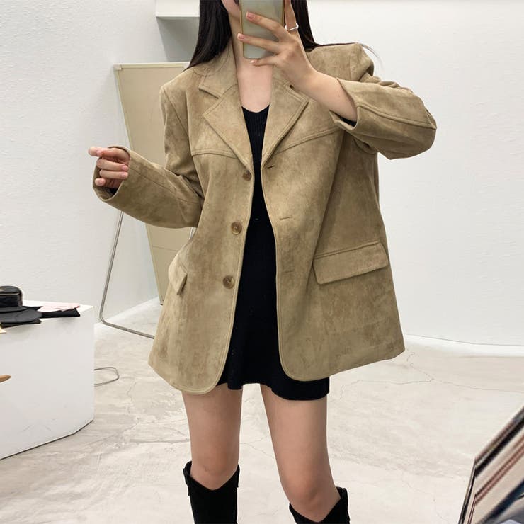 ゆるカワコーデ☆レトロスエードジャケットブラウン | 17kg | 詳細画像4 