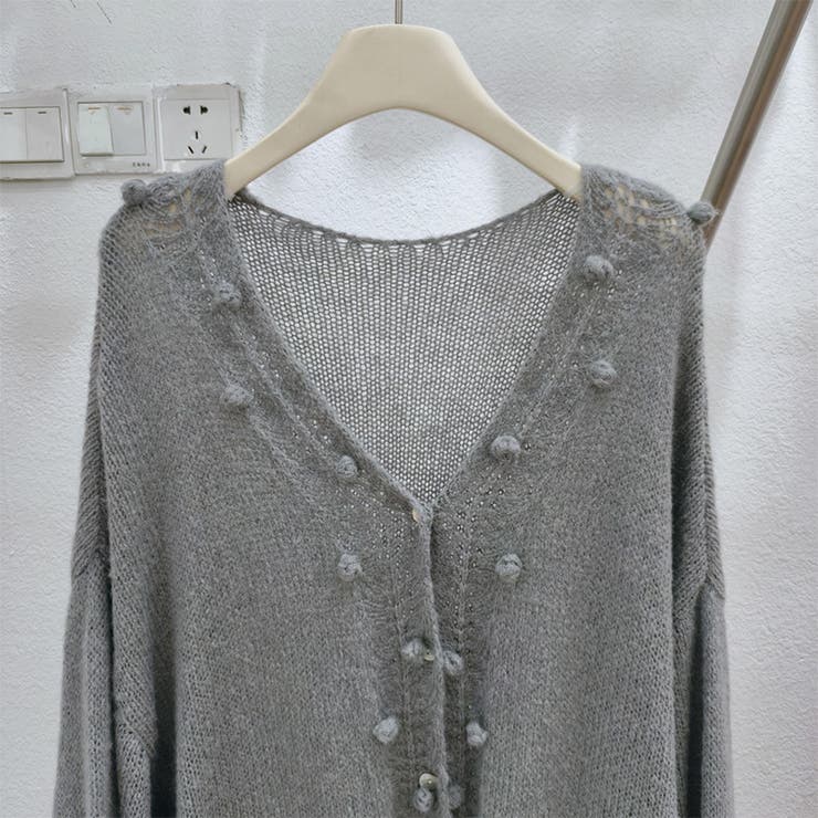 甘辛系ガールズ☆Vネックレースリボンニットカーディガン | 17kg | 詳細画像19 