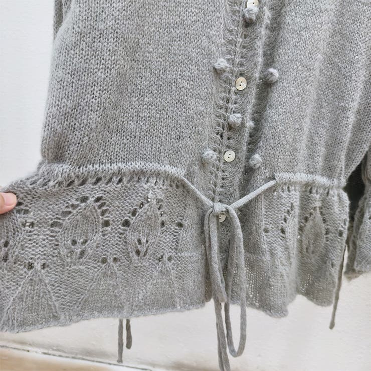 甘辛系ガールズ☆Vネックレースリボンニットカーディガン | 17kg | 詳細画像20 