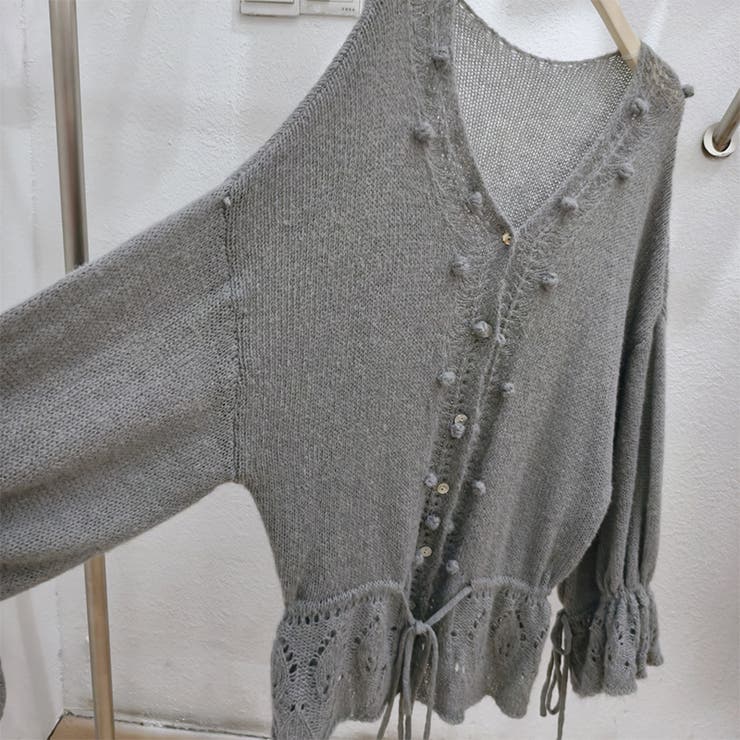 甘辛系ガールズ☆Vネックレースリボンニットカーディガン | 17kg | 詳細画像22 