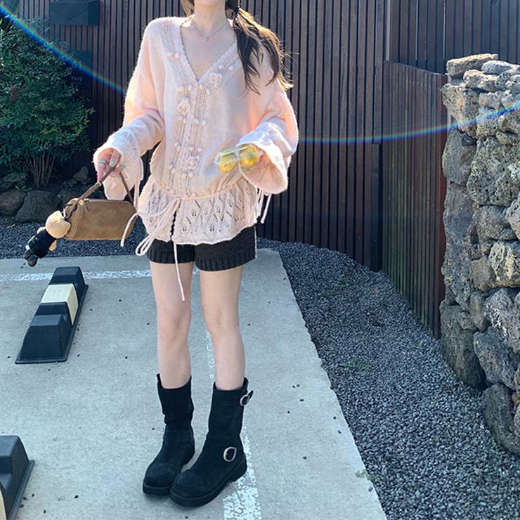 甘辛系ガールズ☆Vネックレースリボンニットカーディガン | 17kg | 詳細画像41 