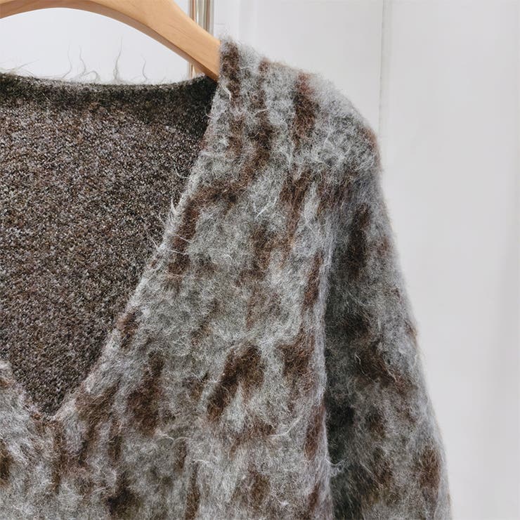 甘辛系ガールズ☆Vネックレオパード柄ニットカーディガン | 17kg | 詳細画像15 