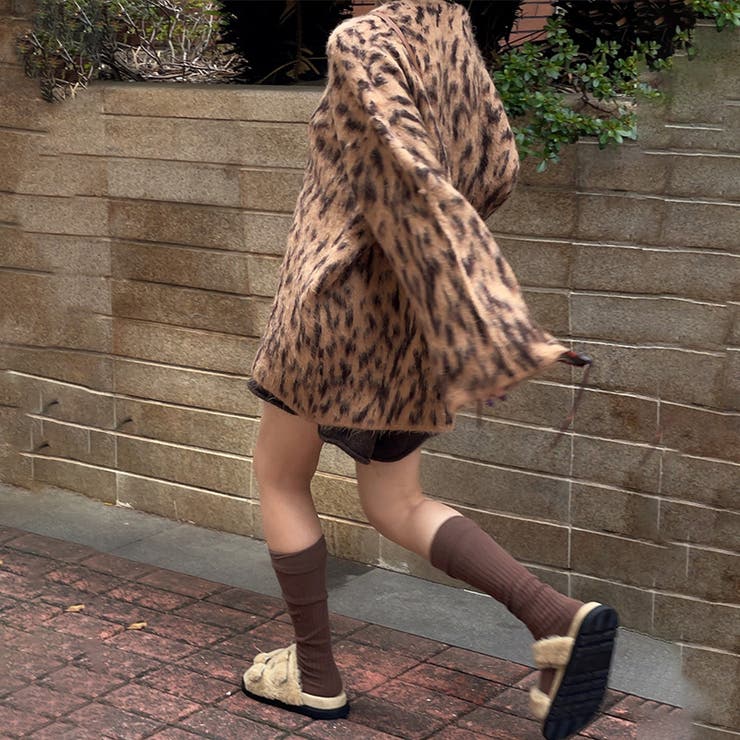 甘辛系ガールズ☆Vネックレオパード柄ニットカーディガン | 17kg | 詳細画像3 