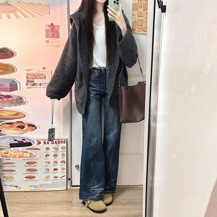 ゆるカワコーデ☆グレーショート丈 ニットカーディガン | 17kg | 詳細画像5 