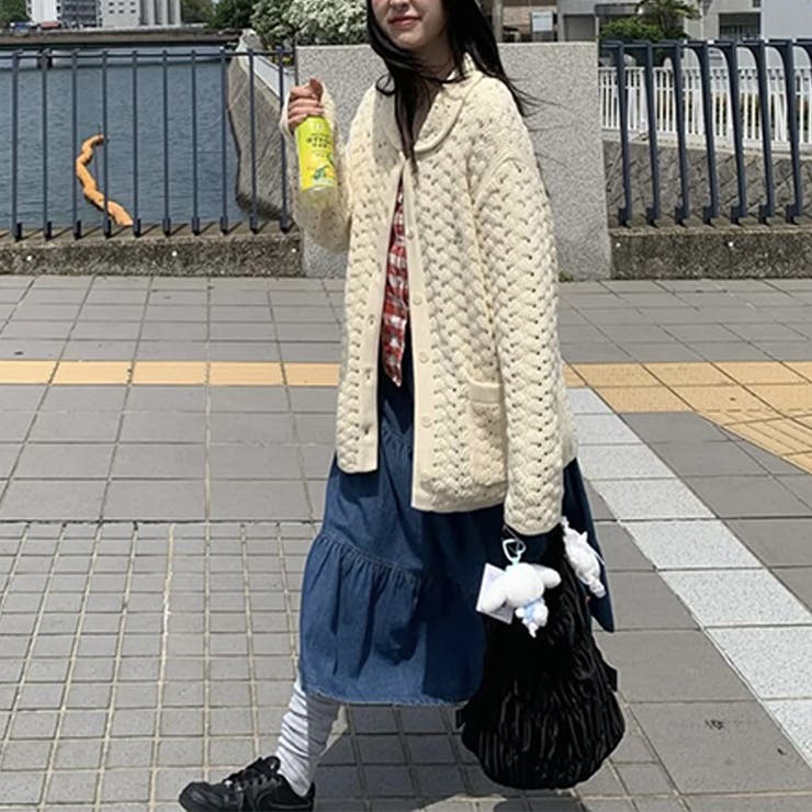 ゆるカワコーデ☆クロシェ編みニットカーディガン襟付き | 17kg | 詳細画像25 