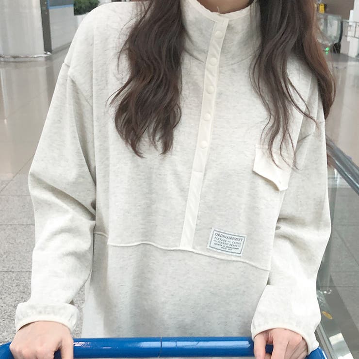 ゆるカワコーデ☆配色スタンドネックスウェットワンピース | 17kg | 詳細画像20 