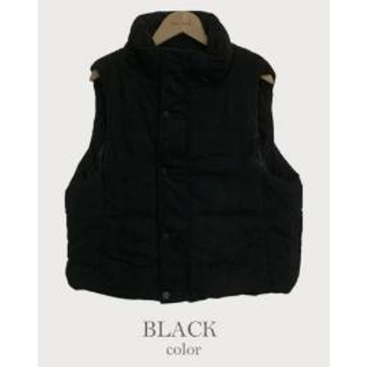ブラック | ゆるカワコーデ☆中綿ベスト厚手ベスト | 17kg