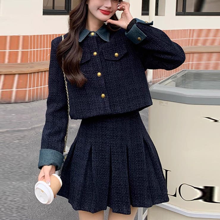 甘辛系ガールズ☆厚手ウール風セットアップ | 17kg | 詳細画像1 