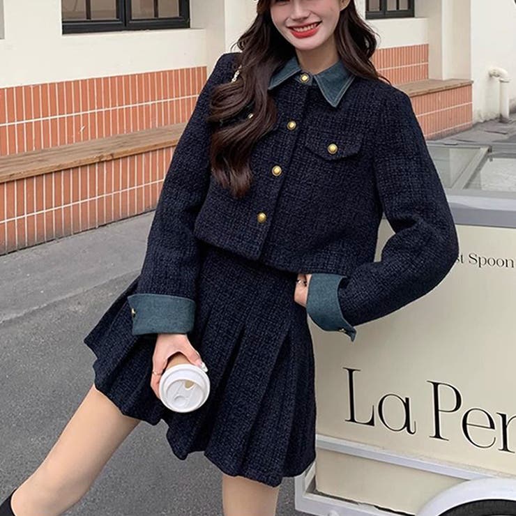 甘辛系ガールズ☆厚手ウール風セットアップ | 17kg | 詳細画像8 