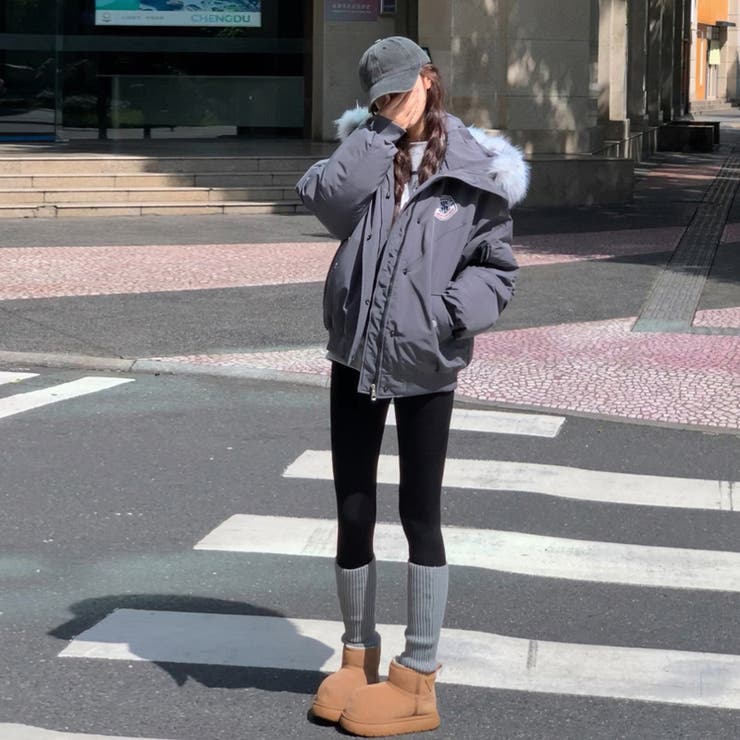 ユニセックス☆ミリタリー風ペアパーカーコート大毛襟 | 17kg | 詳細画像4 