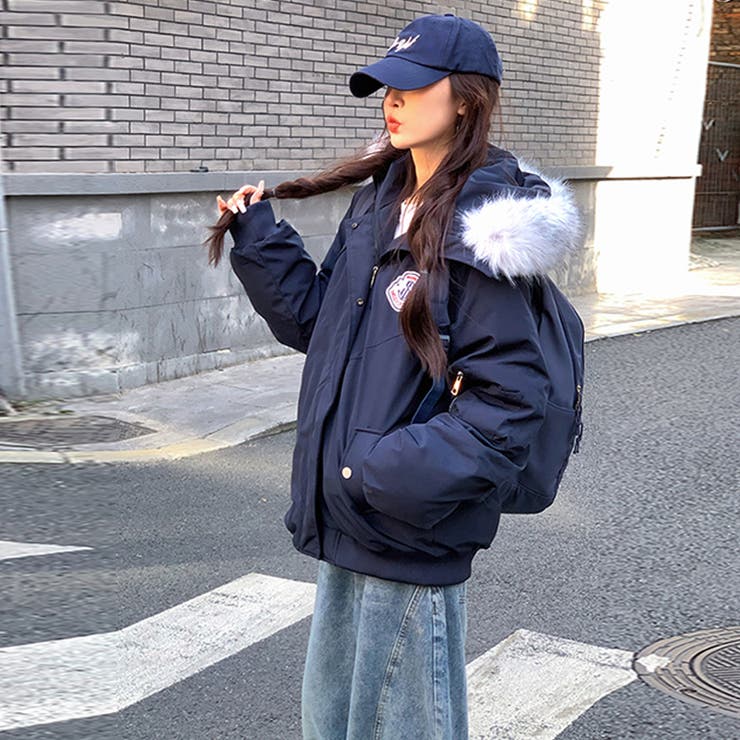 ユニセックス☆ミリタリー風ペアパーカーコート大毛襟 | 17kg | 詳細画像30 