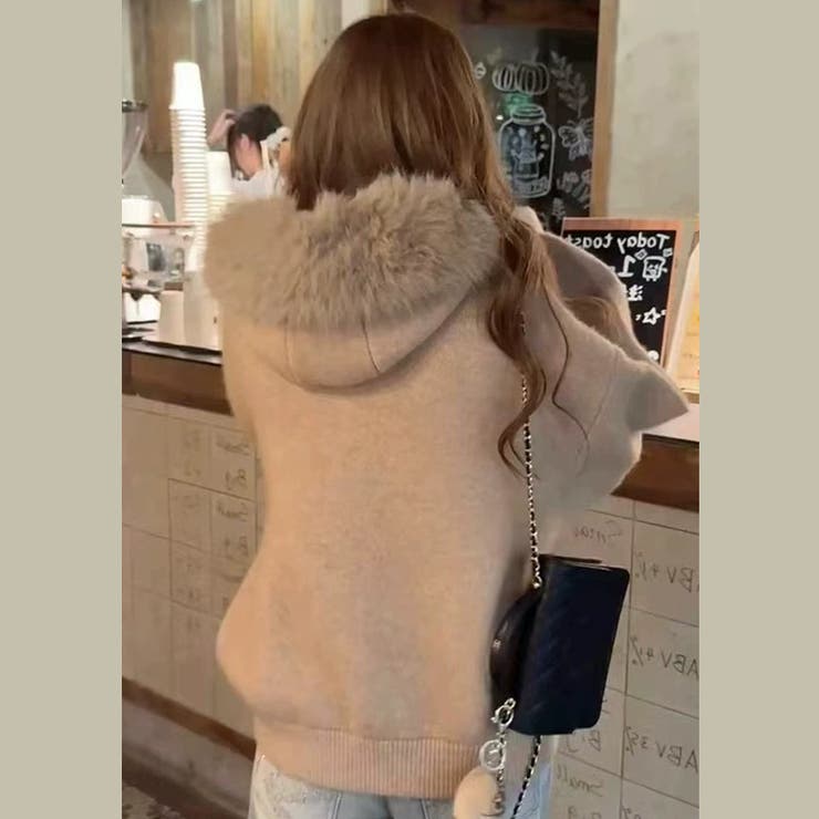 甘辛系ガールズ☆大毛襟付き ニットカーディガン | 17kg | 詳細画像13 