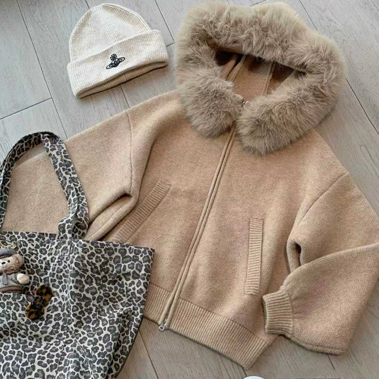 甘辛系ガールズ☆大毛襟付き ニットカーディガン | 17kg | 詳細画像22 