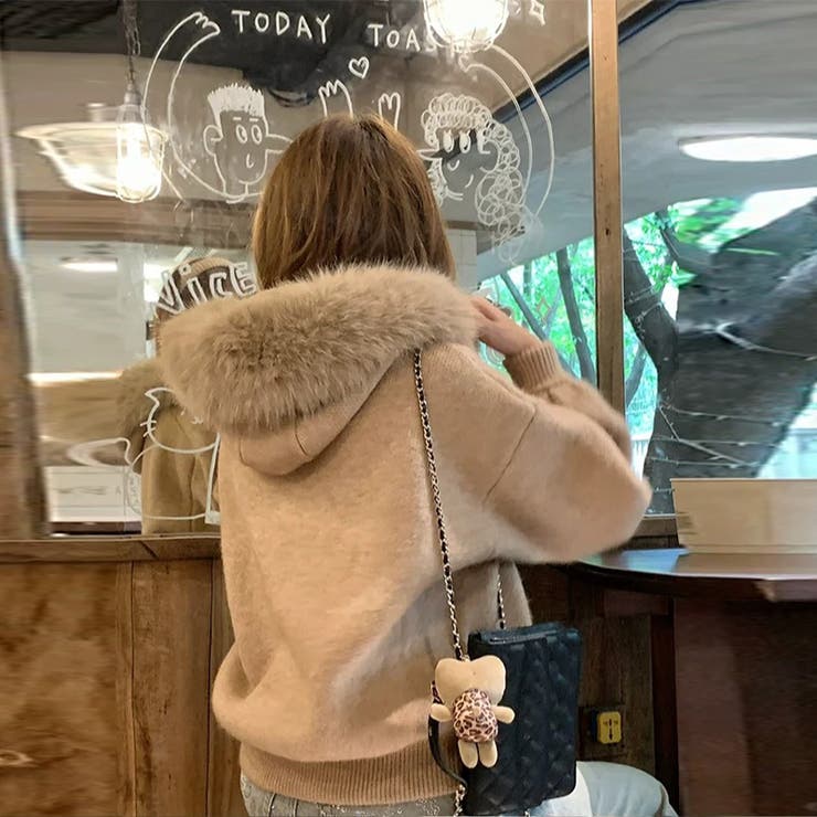 甘辛系ガールズ☆大毛襟付き ニットカーディガン | 17kg | 詳細画像3 