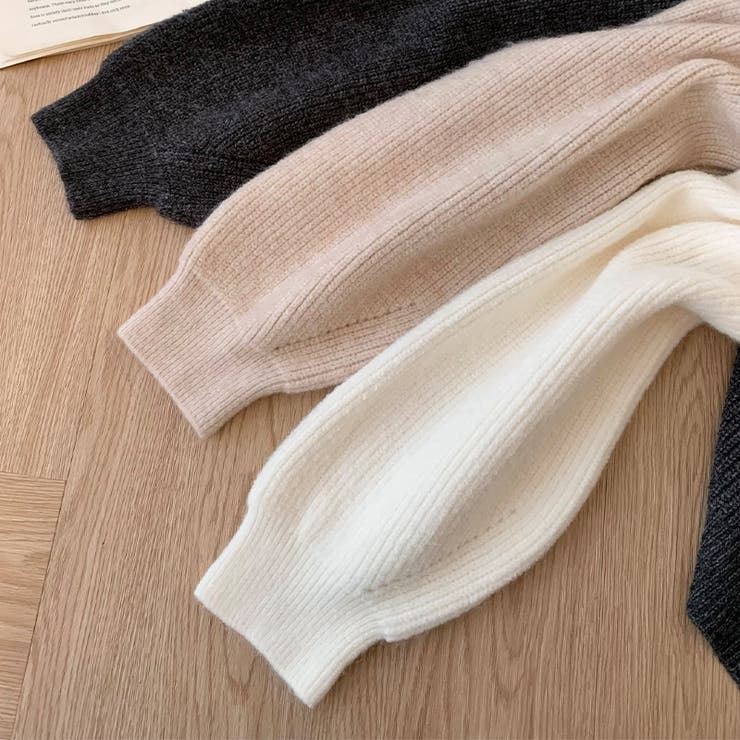 ゆるカワコーデ☆ファー襟付きニットカーディガン ゆったりフードアウター | 17kg | 詳細画像13 