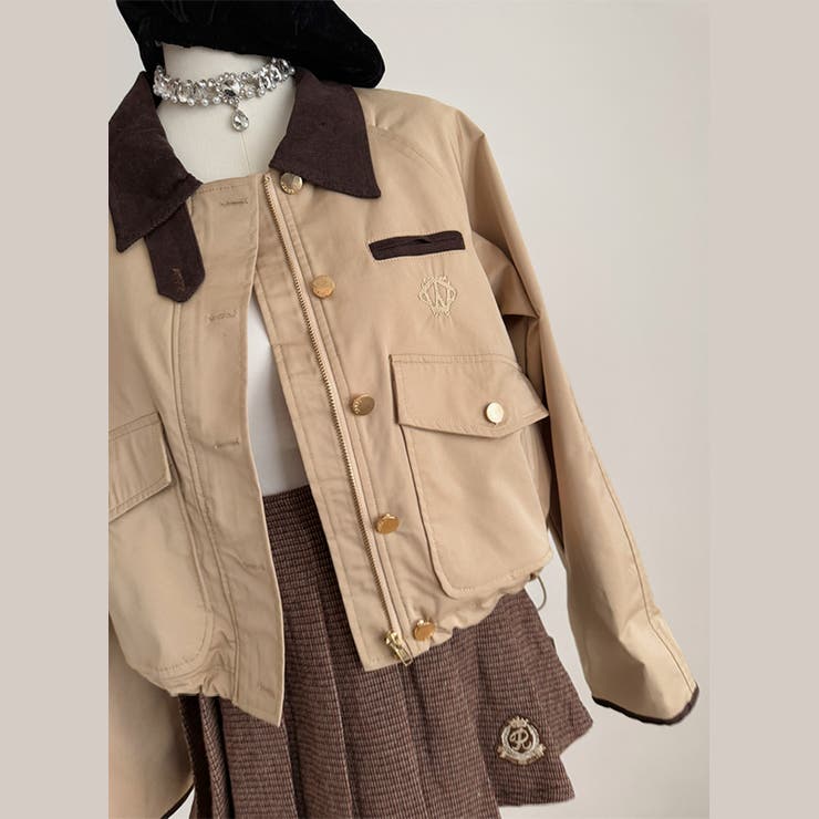 甘辛系ガールズ☆チェックジャケット＋スカート ショートセットアップ | 17kg | 詳細画像8 