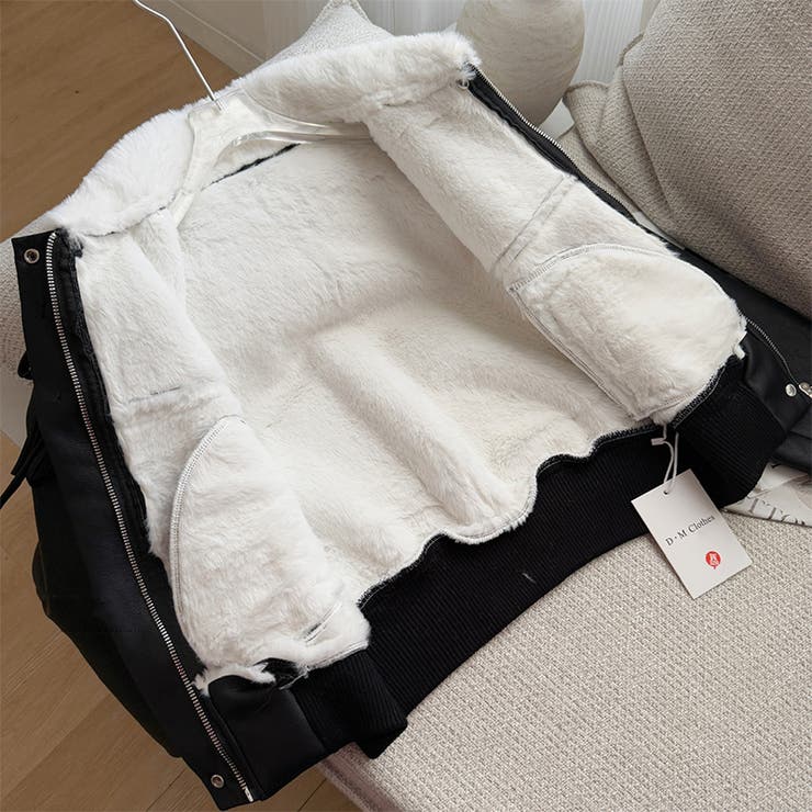 甘辛系ガールズ☆レザージャケット ムートンライダースアウター | 17kg | 詳細画像7 