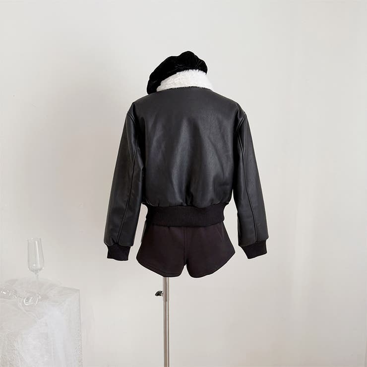 甘辛系ガールズ☆レザージャケット ムートンライダースアウター | 17kg | 詳細画像5 