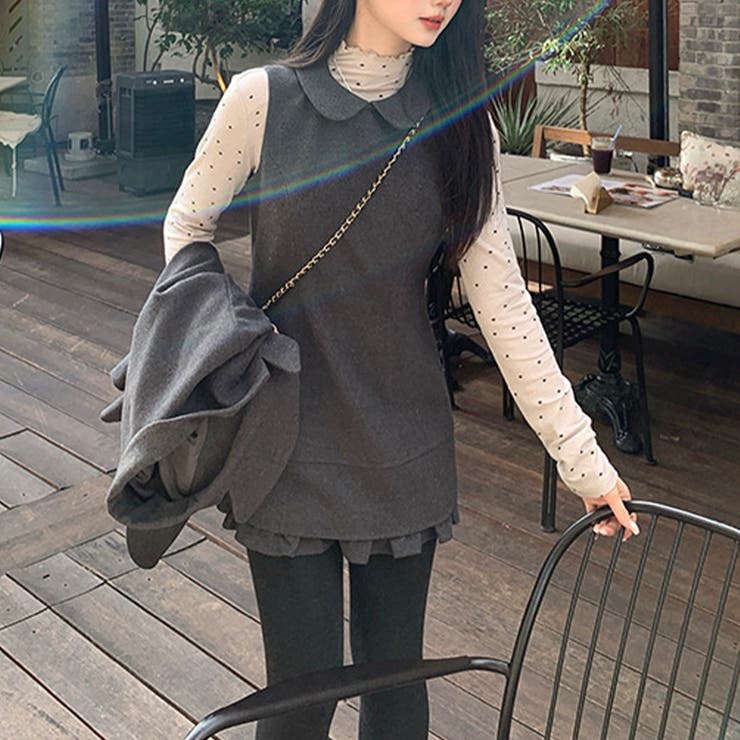 甘辛系ガールズ☆ニットワンピ＋ウールコート セットアップ | 17kg | 詳細画像16 