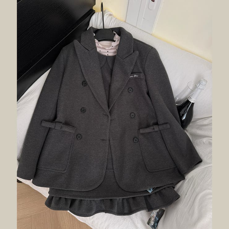 甘辛系ガールズ☆ニットワンピ＋ウールコート セットアップ | 17kg | 詳細画像2 