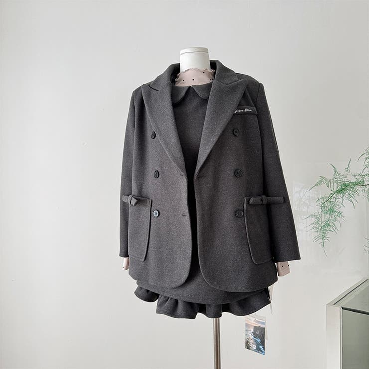 甘辛系ガールズ☆ニットワンピ＋ウールコート セットアップ | 17kg | 詳細画像5 