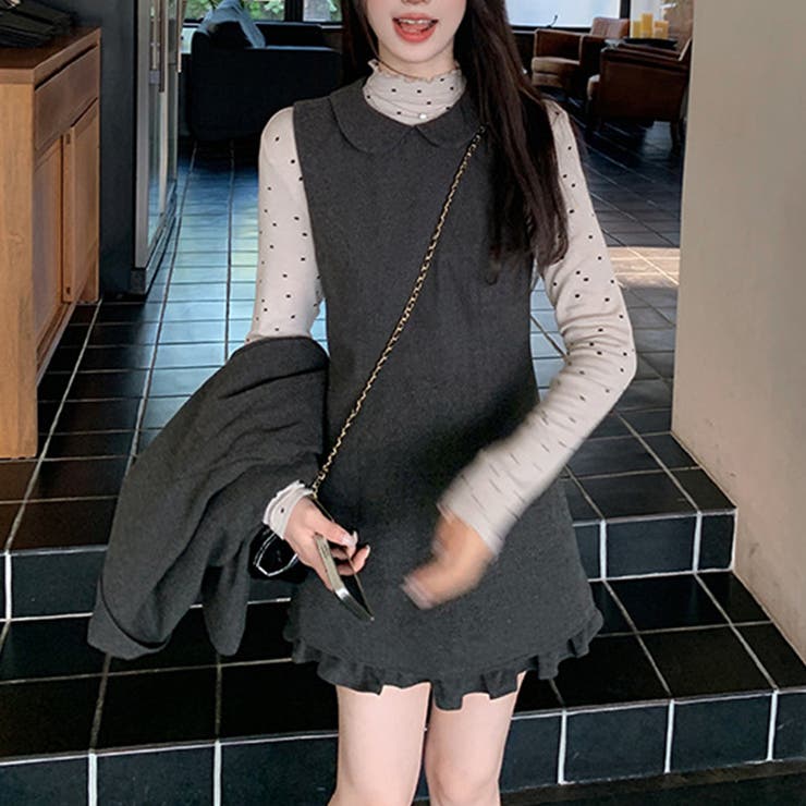 甘辛系ガールズ☆ニットワンピ＋ウールコート セットアップ | 17kg | 詳細画像8 