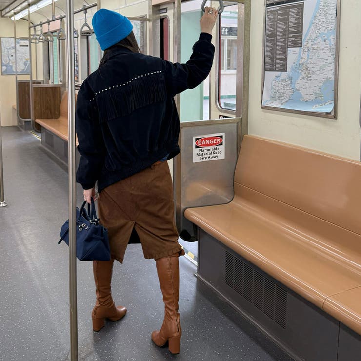 ユニセックス☆スエード中綿ジャケットフリンジスタッズ付 | 17kg | 詳細画像16 