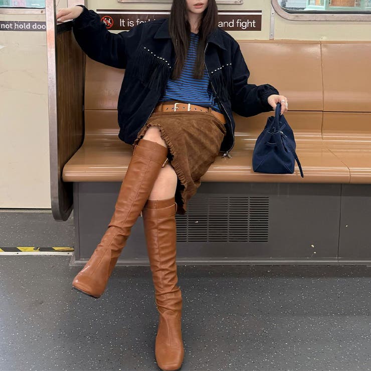 ユニセックス☆スエード中綿ジャケットフリンジスタッズ付 | 17kg | 詳細画像18 