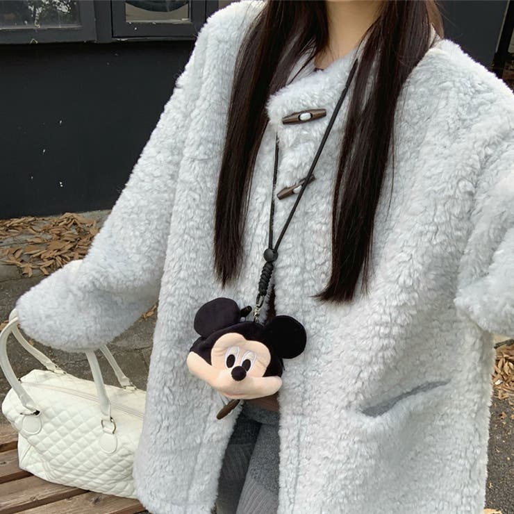 ゆるカワコーデ☆ロングボアジャケット羊羔風スタンドカラー | 17kg | 詳細画像15 