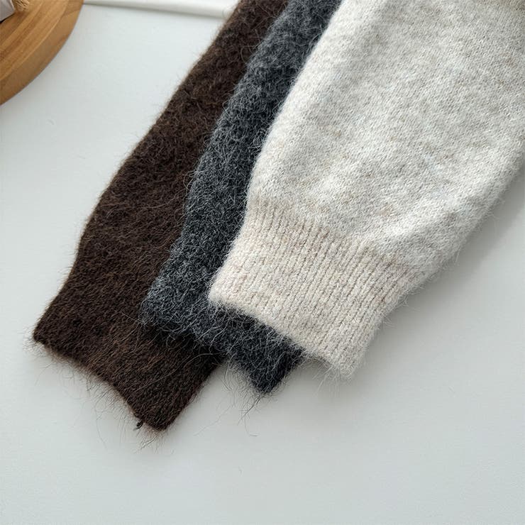 ゆるカワコーデ☆ジャカードカーデマフラー付保温ニット | 17kg | 詳細画像19 