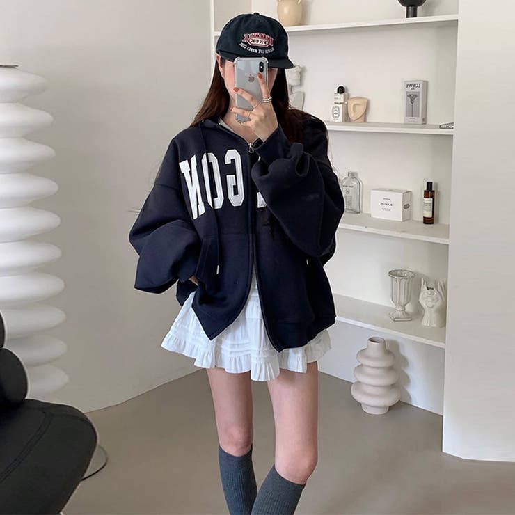 快適スタイルを実現☆ロゴジップパーカー 裏起毛あたたか | 17kg | 詳細画像7 