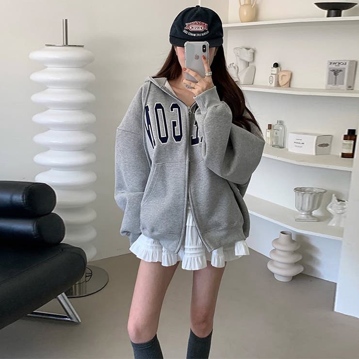 快適スタイルを実現☆ロゴジップパーカー 裏起毛あたたか | 17kg | 詳細画像9 